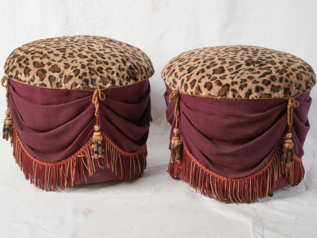 Decorative tassels and fringe poufs  