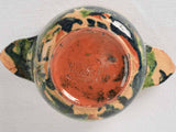 Charming two-tone pottery soup bowl