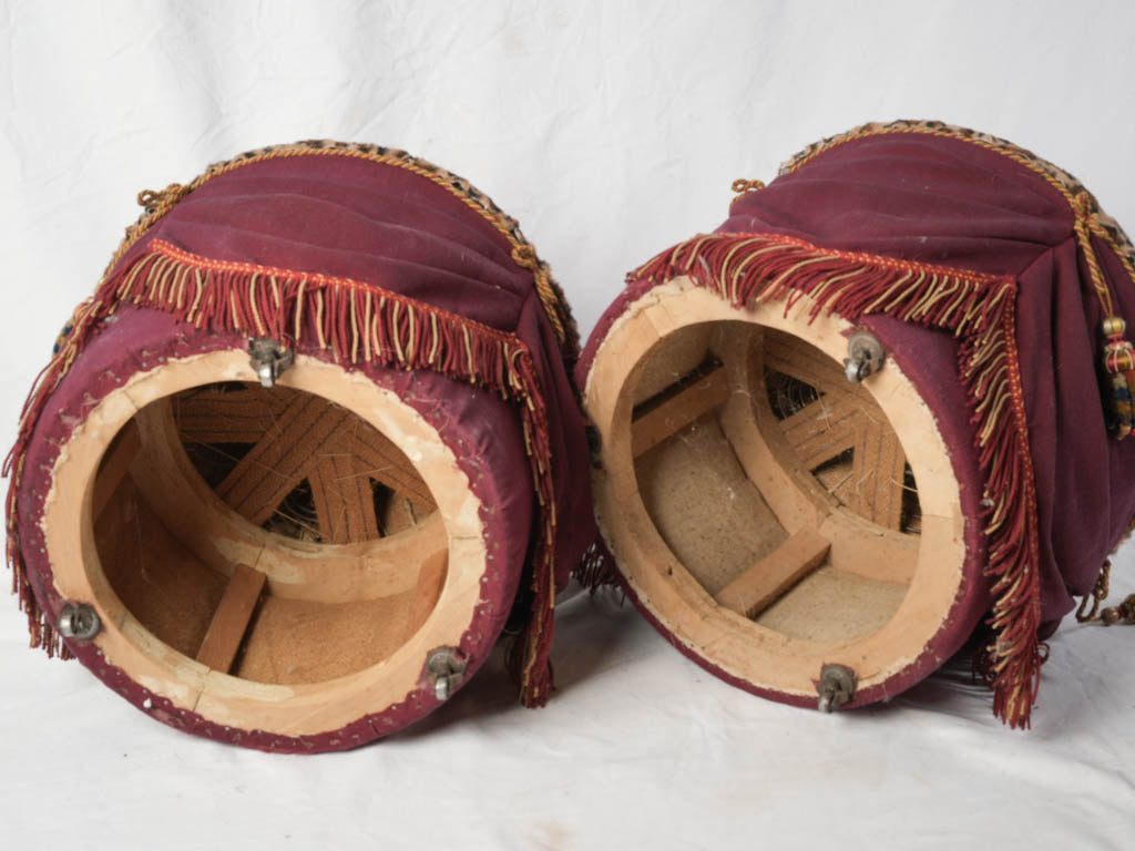 Ornate opulent French poufs  