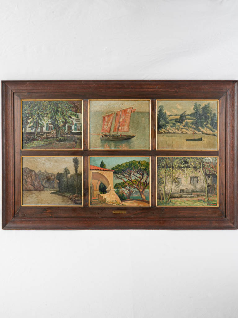 Vintage pastoral landscape artwork