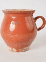 Single handle pot / mug w/ brown glaze 5½"