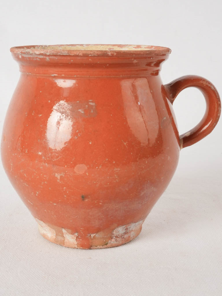 Single handle pot / mug w/ brown glaze 5½"