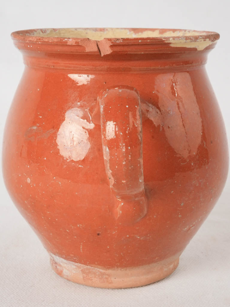 Single handle pot / mug w/ brown glaze 5½"