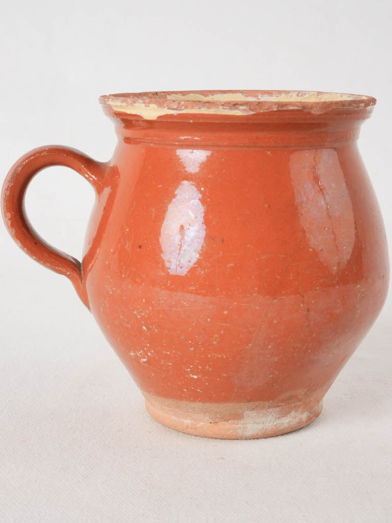 Single handle pot / mug w/ brown glaze 5½"
