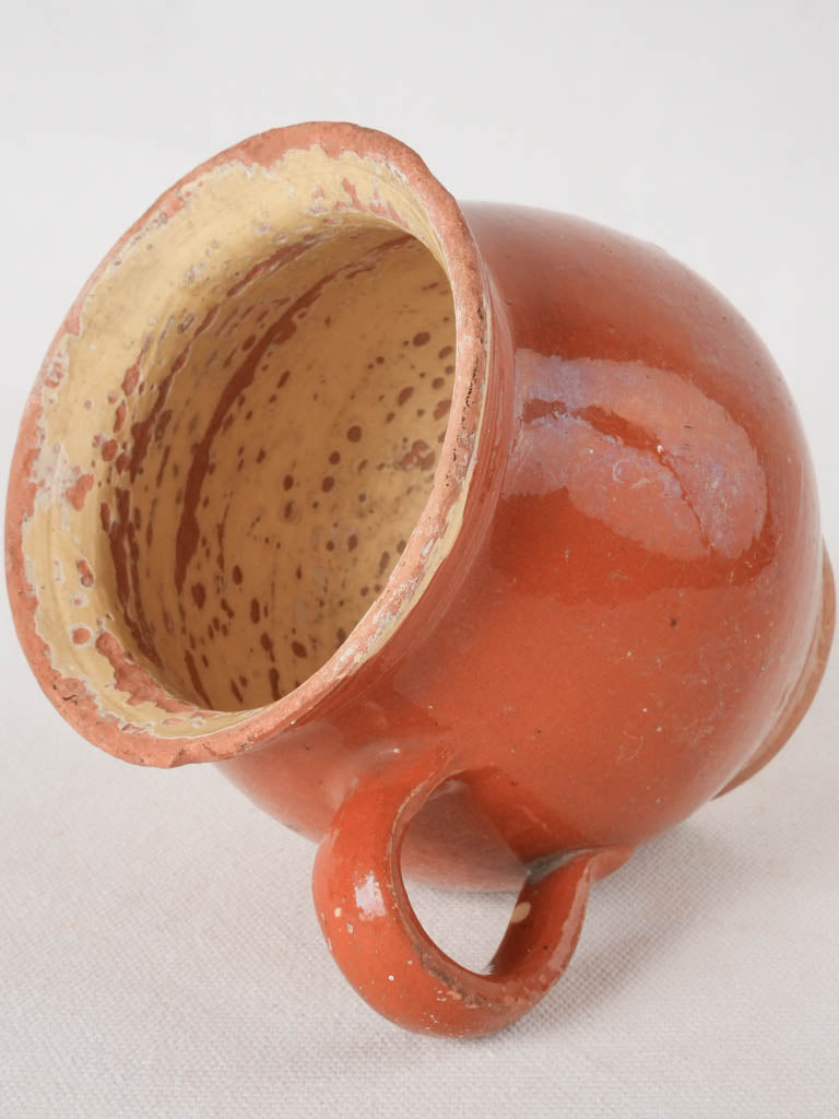 Single handle pot / mug w/ brown glaze 5½"