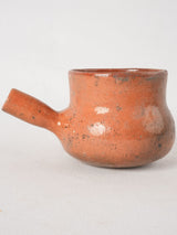 Cooking pot w/ handle & brown glaze - Vallauris