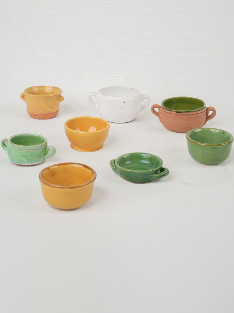 Vintage French ceramic children's pots