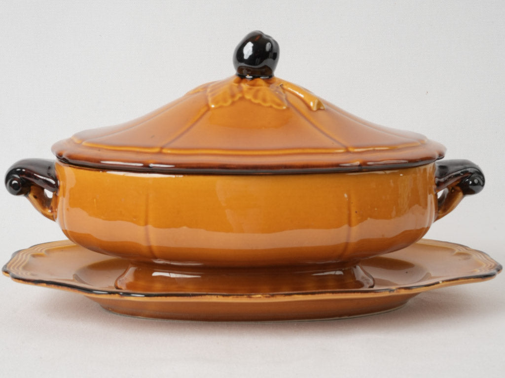 Ocher-colored traditional French platter