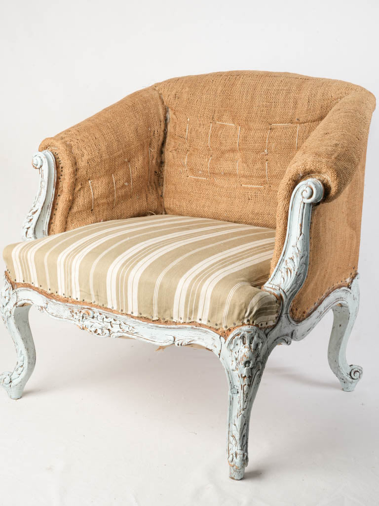 Charming Petite French Low Armchair in the Louis XV Style c. 1900 - 26¾"