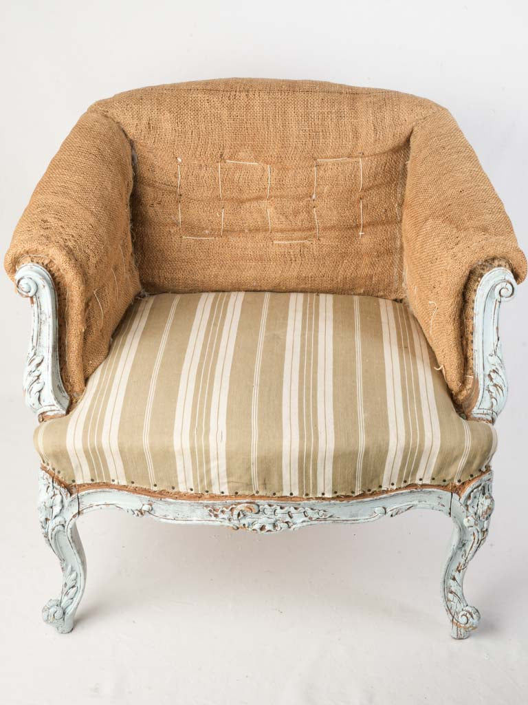 Charming Petite French Low Armchair in the Louis XV Style c. 1900 - 26¾"