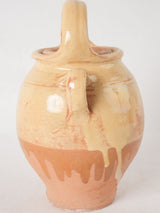 Vintage French lidded water pitcher w/ yellow glaze 11½"