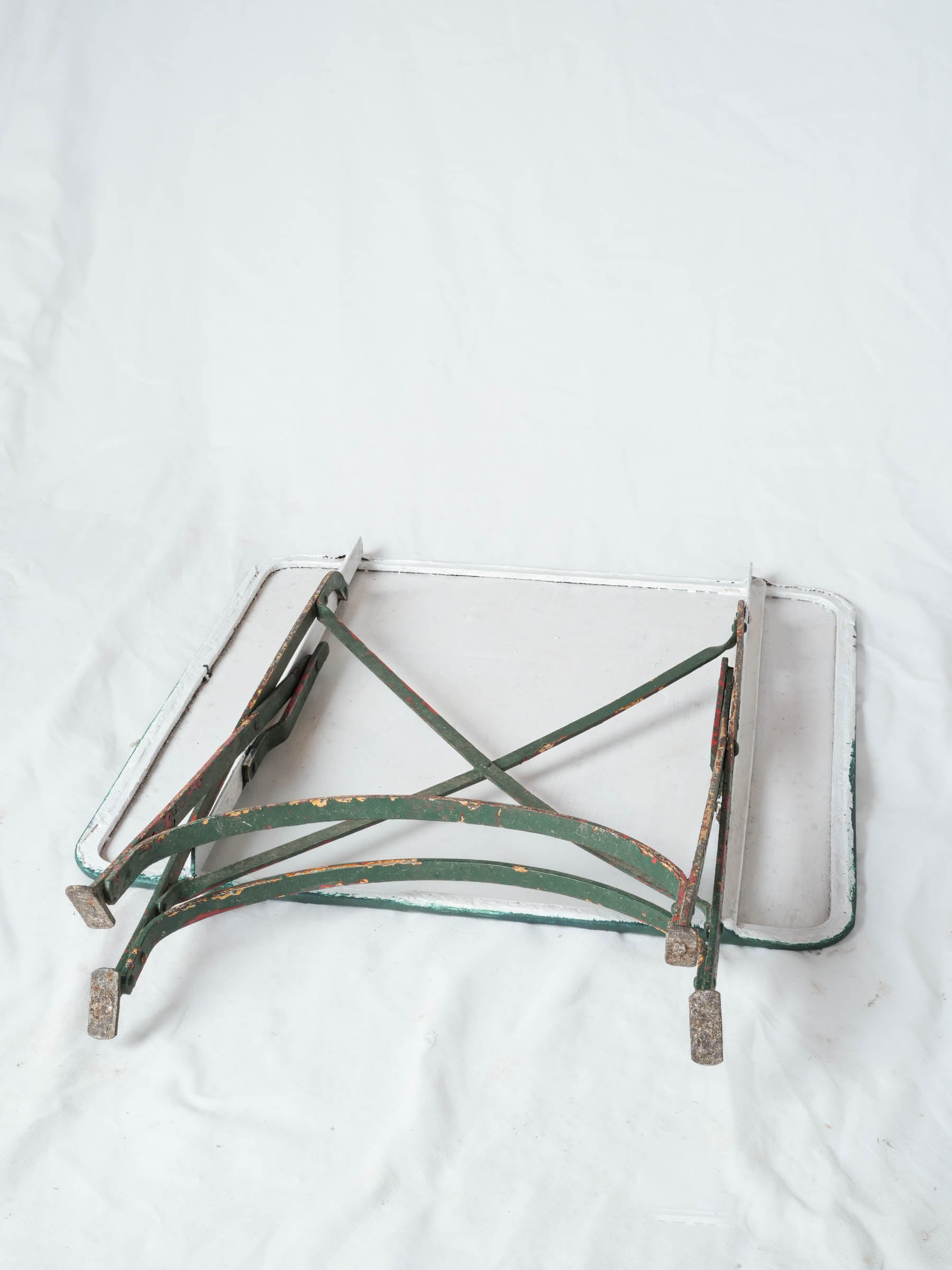 Mid-20th-Century French Folding Garden Table w/ Green Finish- 27¼