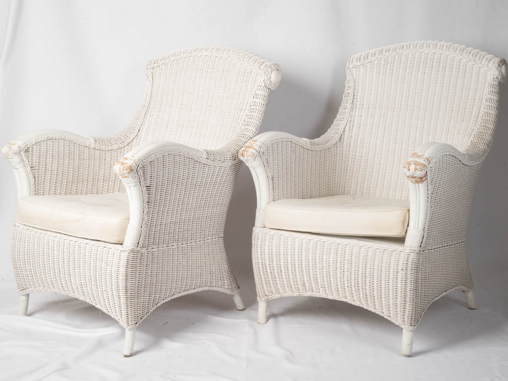 Painted mid-century lounge chairs