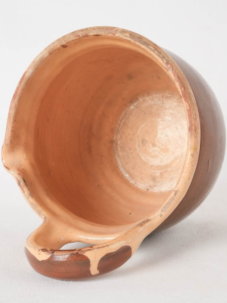 Animal feeding carry pot brown & yellow 9" x 7½"