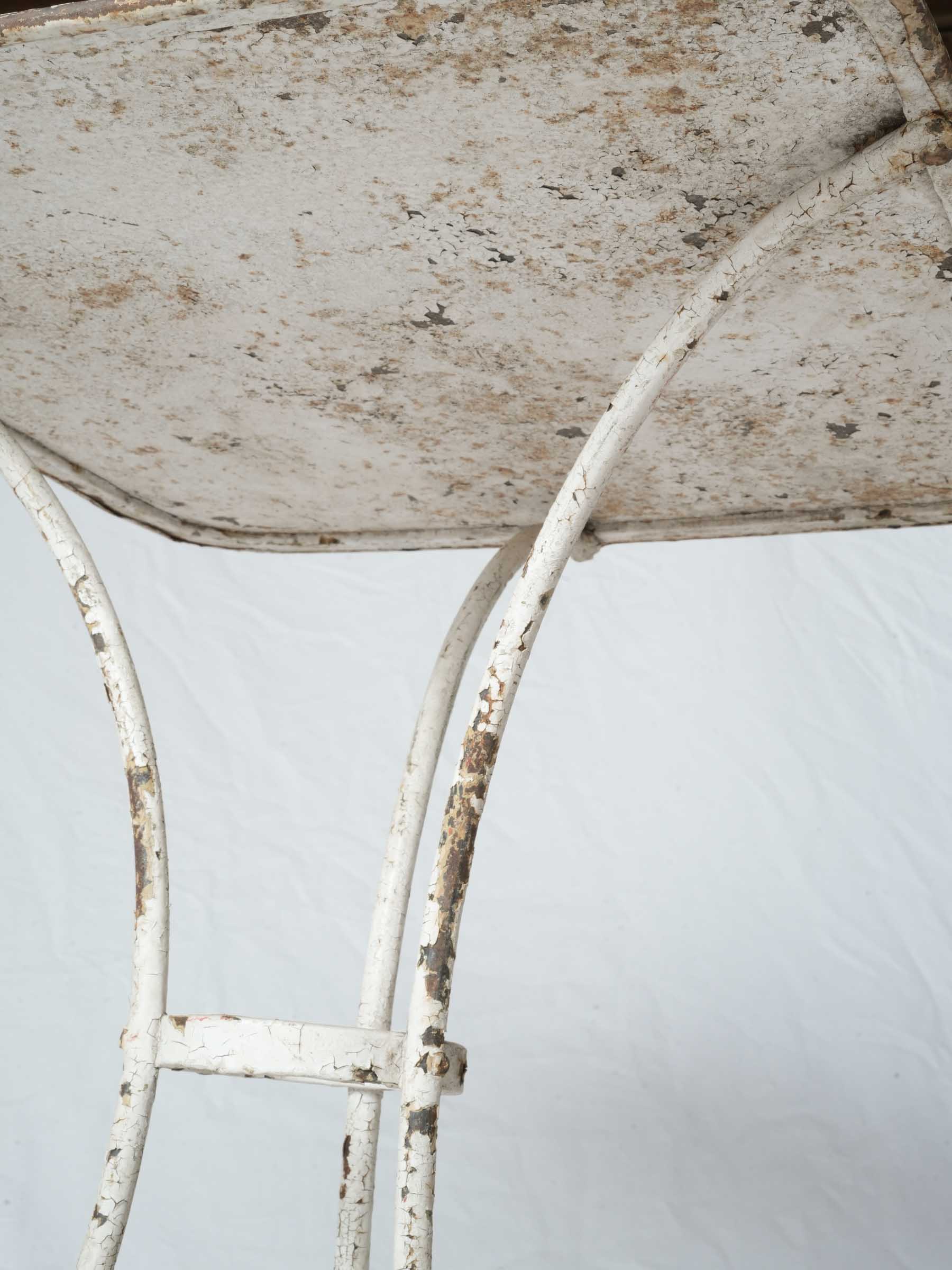 Pair of Mid-20th-Century French White-Painted Iron Garden Tables - 27½" x 21¼"