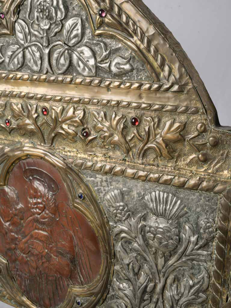 Heraldic motif ornamental bench  