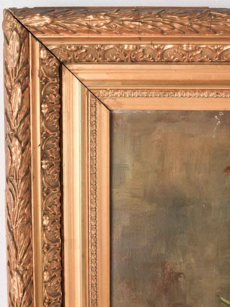 Classic French framed floral painting