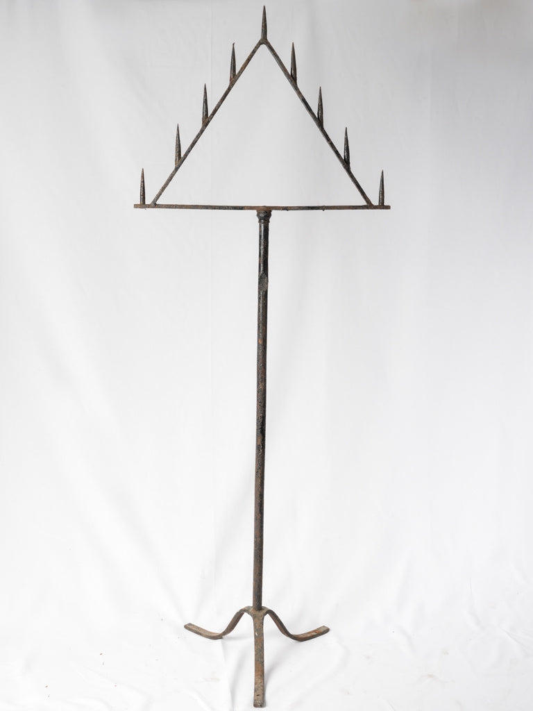 Antique Iron Floor-Standing Pricket Candlestand - 72"