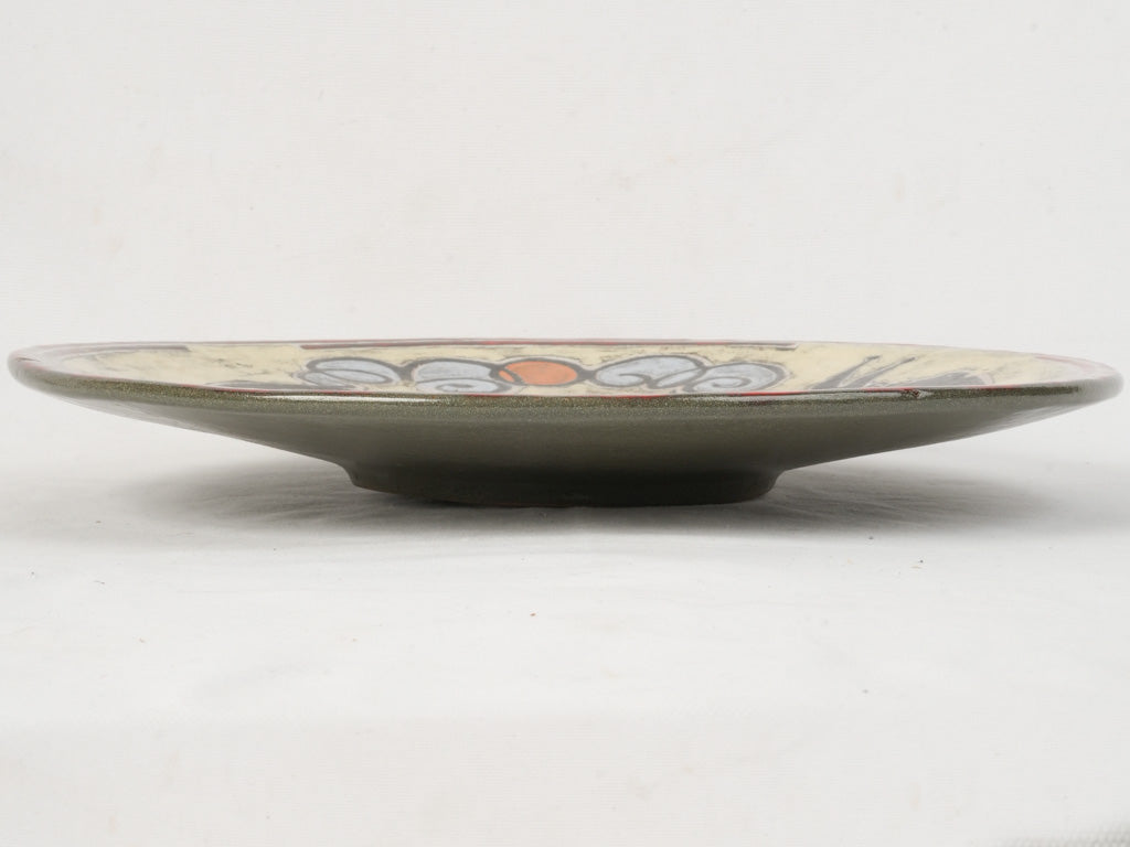 Mythological bull-themed ceramic platter  