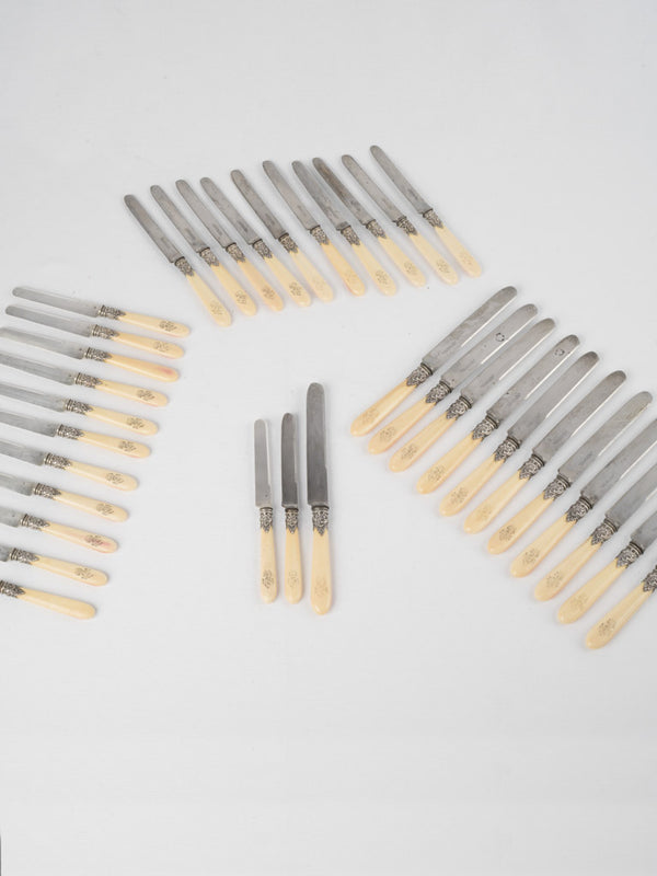 Antique bone-handled French dinner knives