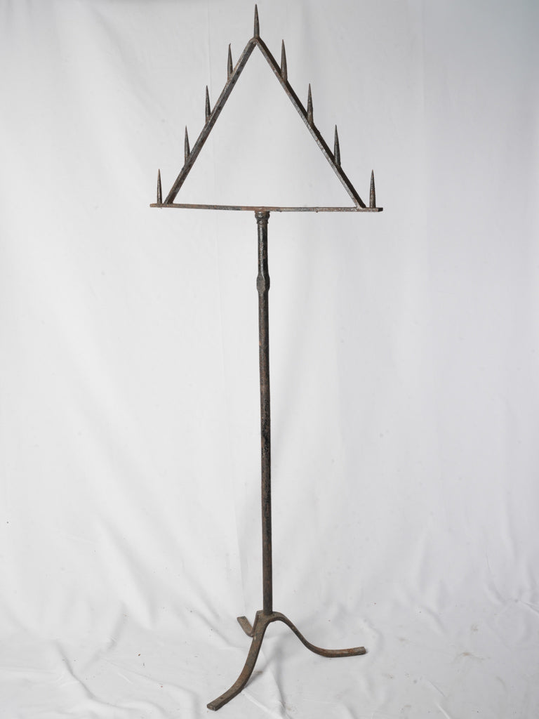 Antique Iron Floor-Standing Pricket Candlestand - 72"