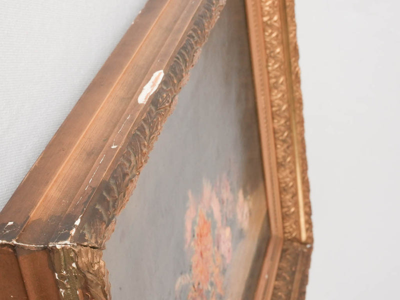 Elegant old-world floral framed art