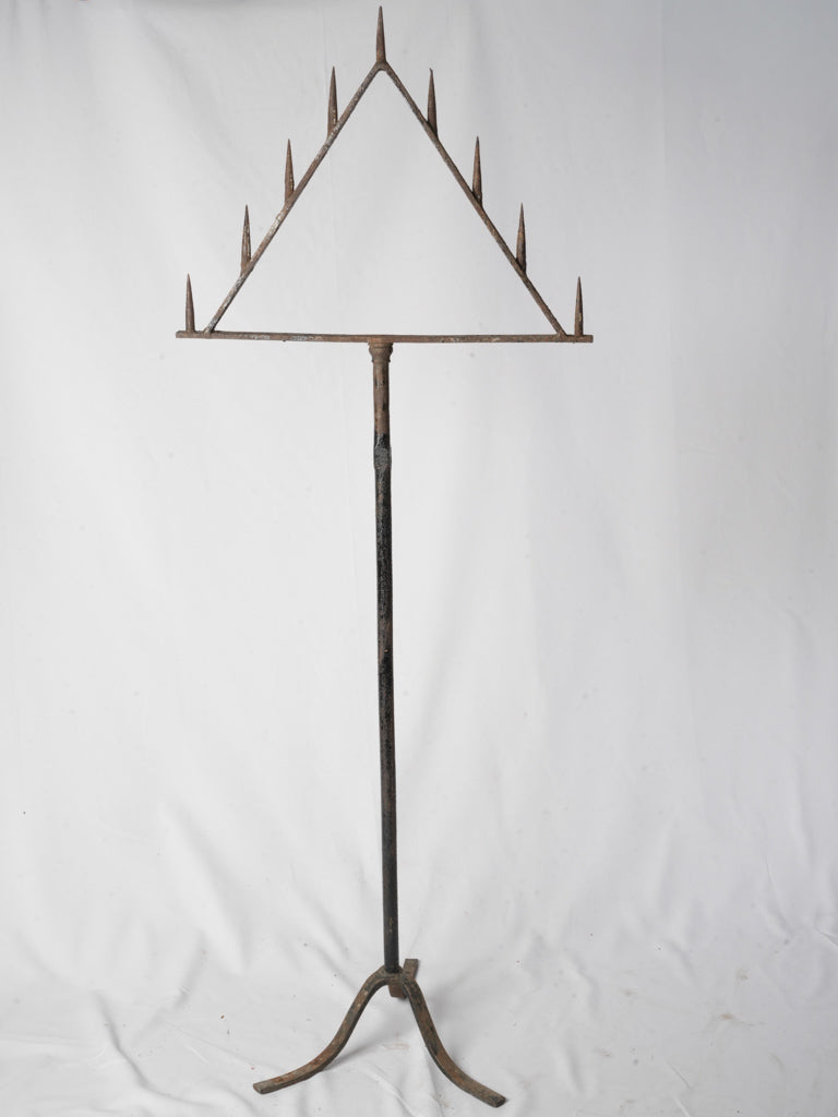 Antique Iron Floor-Standing Pricket Candlestand - 72"