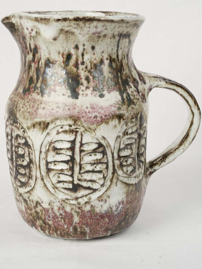 Vintage Vallauris pitcher with handle  