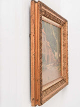 Antique French oil on canvas of a Provencal home - Mas 1905 - 19" x 23¼"
