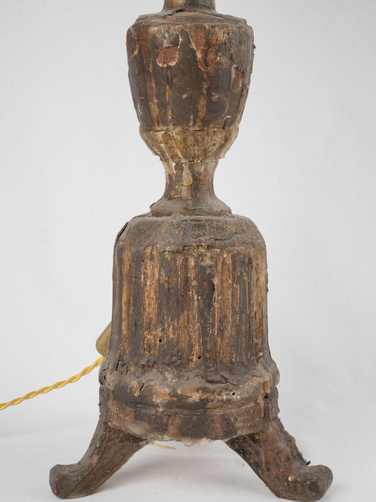 Elegant handcrafted wood lamp