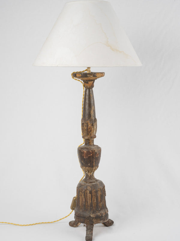 18th-century French candlestick lamp 32¼"