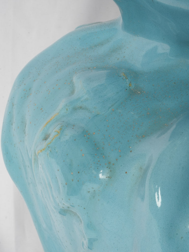 Pair of Striking Art Nouveau Jardinière Ceramic Columns by Massier Vallauris c. 1900 - 44½"