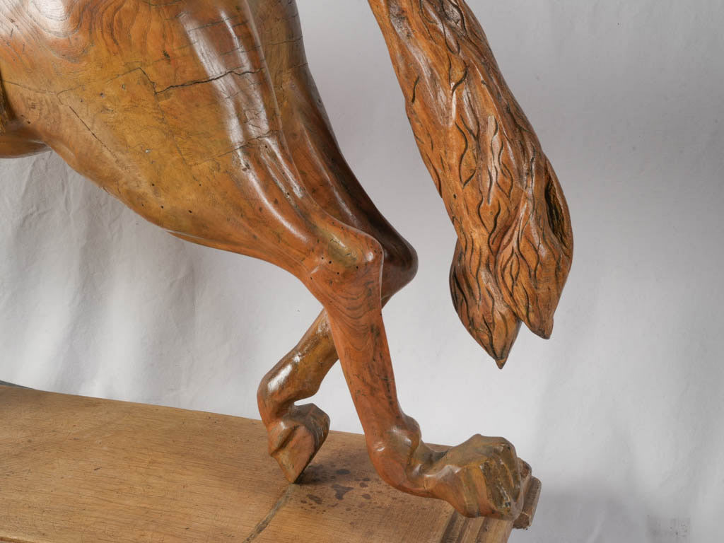 Playful whimsical carousel horse display  