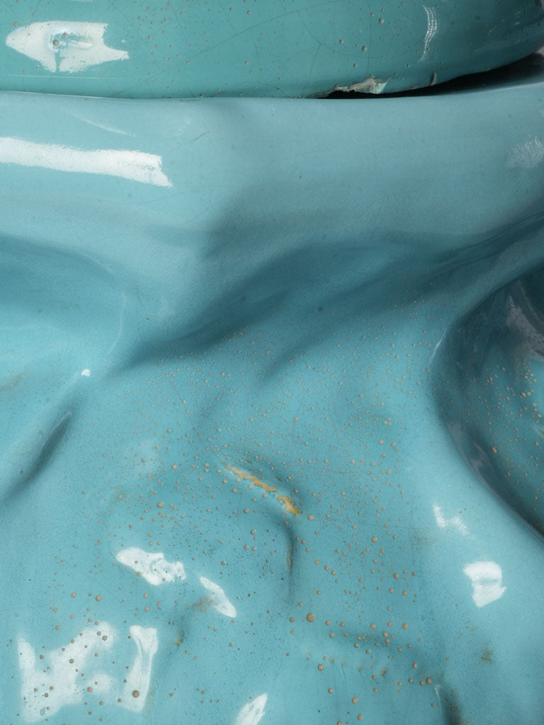 Pair of Striking Art Nouveau Jardinière Ceramic Columns by Massier Vallauris c. 1900 - 44½"