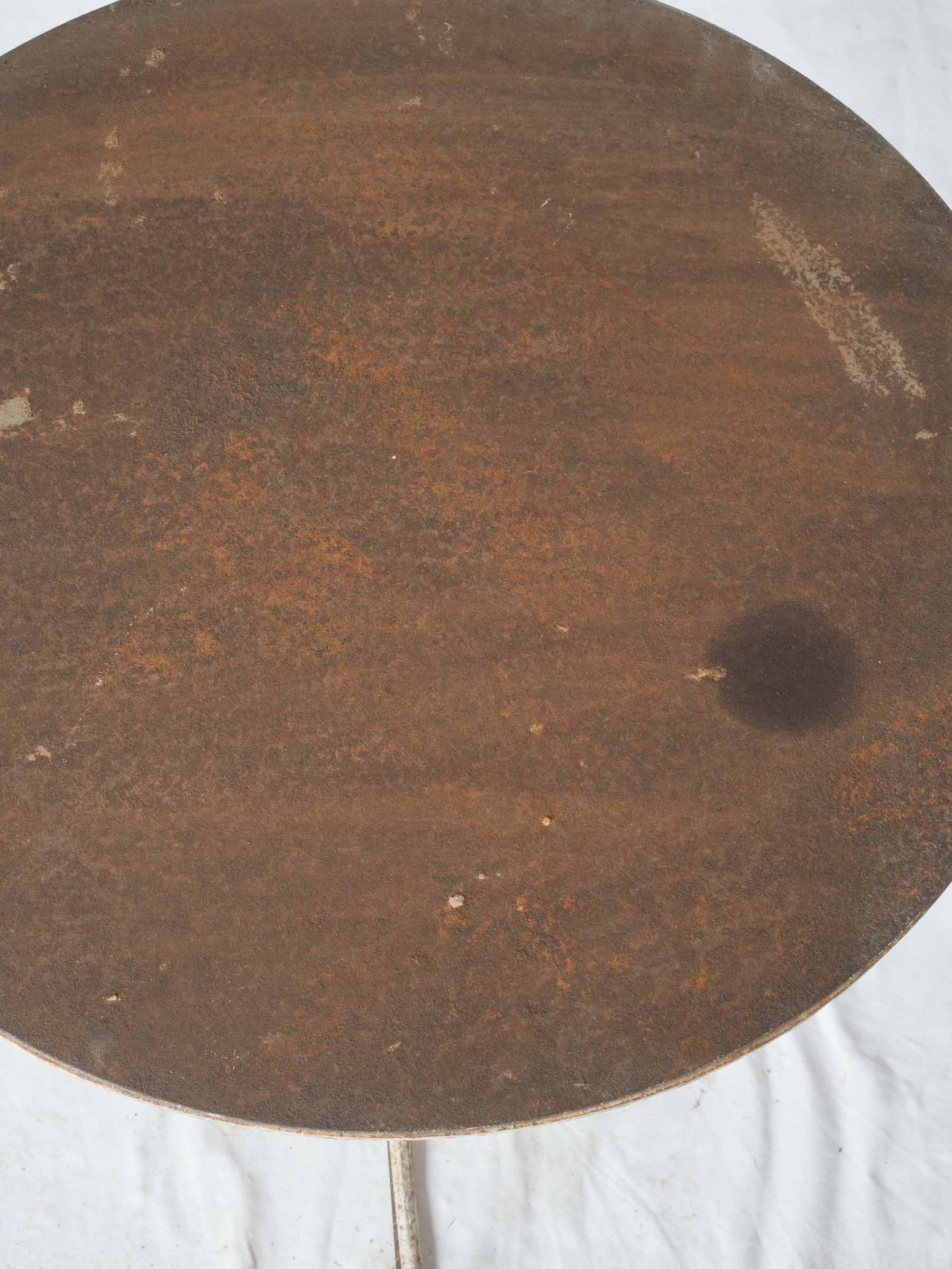 Antique French Iron Garden Guéridon w/ Rust Patina - 28" x 24¾"