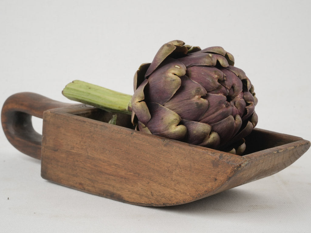 Aged farmhouse kitchen wooden scoop