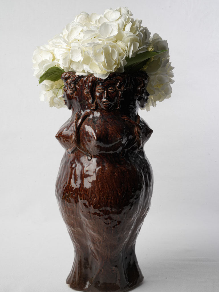 Vintage ceramic vase with sirens  