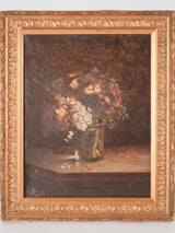 Antique floral still life painting