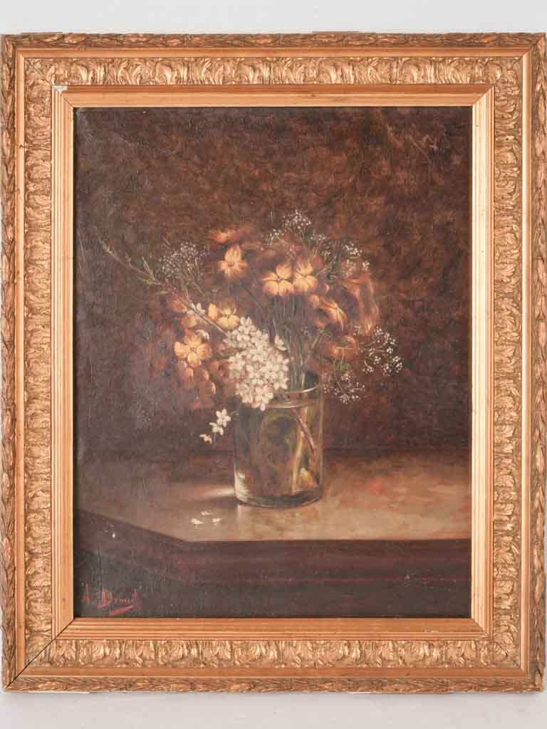 Antique floral still life painting