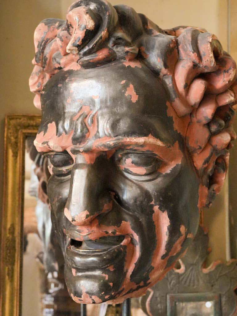 Expressive Roman Mask Sculpture