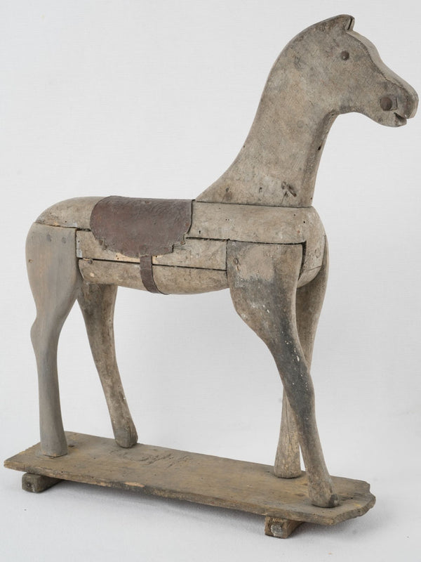 Antique French wooden toy horse