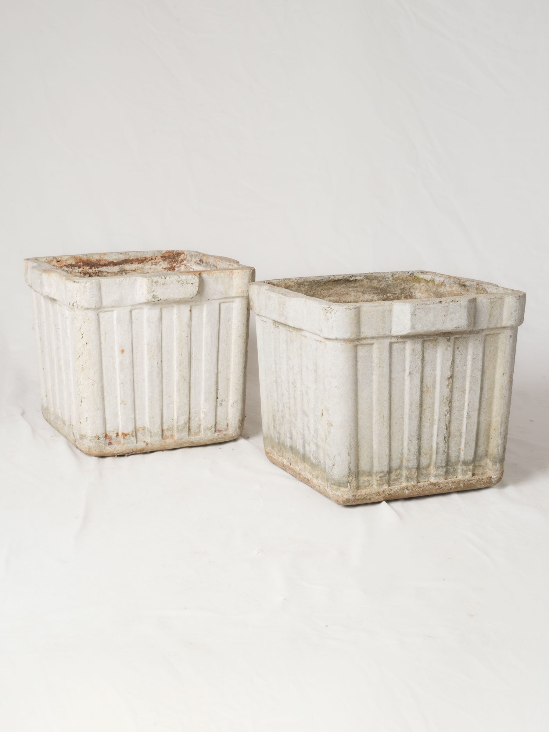 Pair of Mid-Century Square Garden Planters, Attributed to Willy Guhl - 14¼" x 17" x 17"
