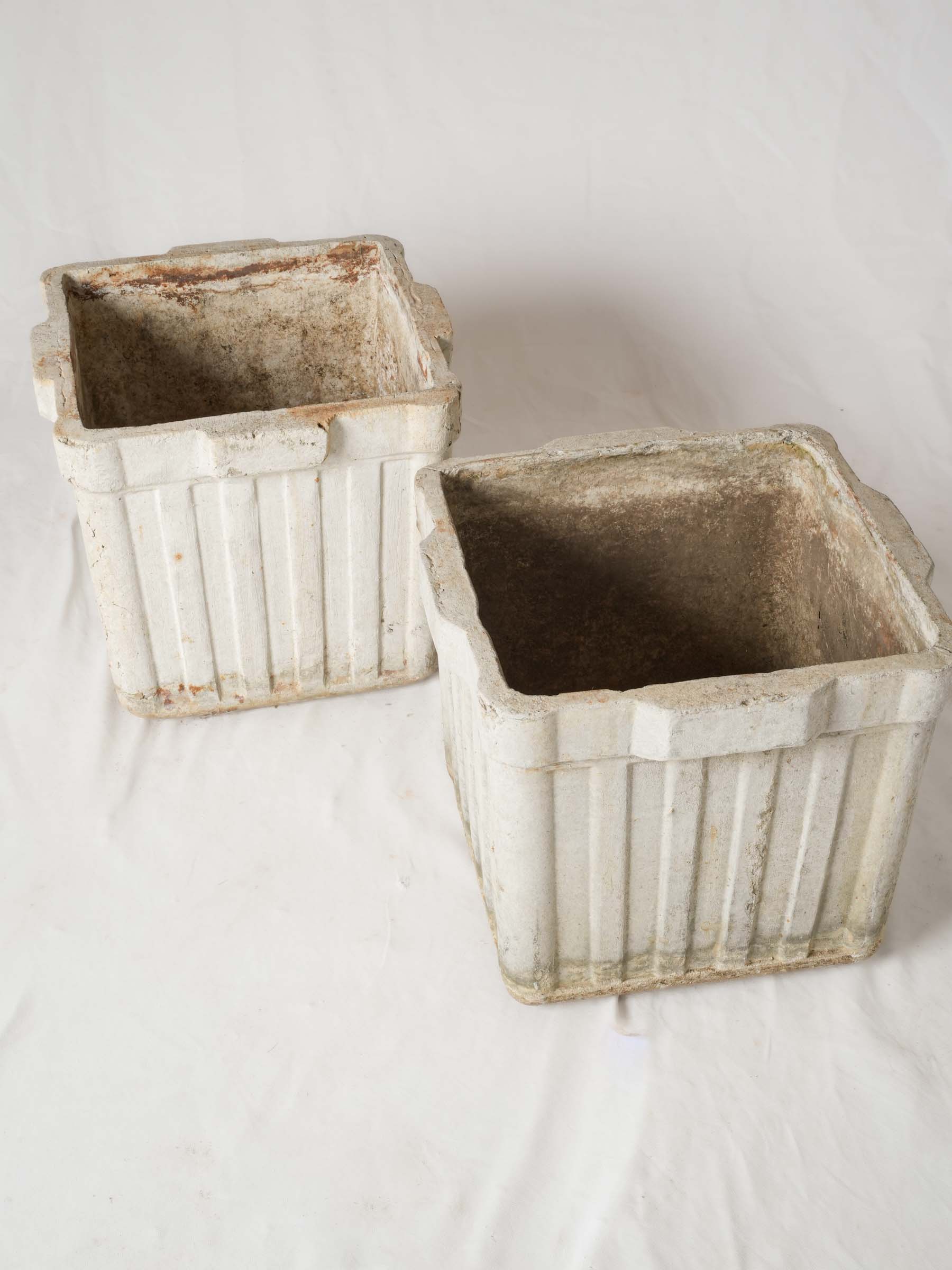 Pair of Mid-Century Square Garden Planters, Attributed to Willy Guhl - 14¼" x 17" x 17"