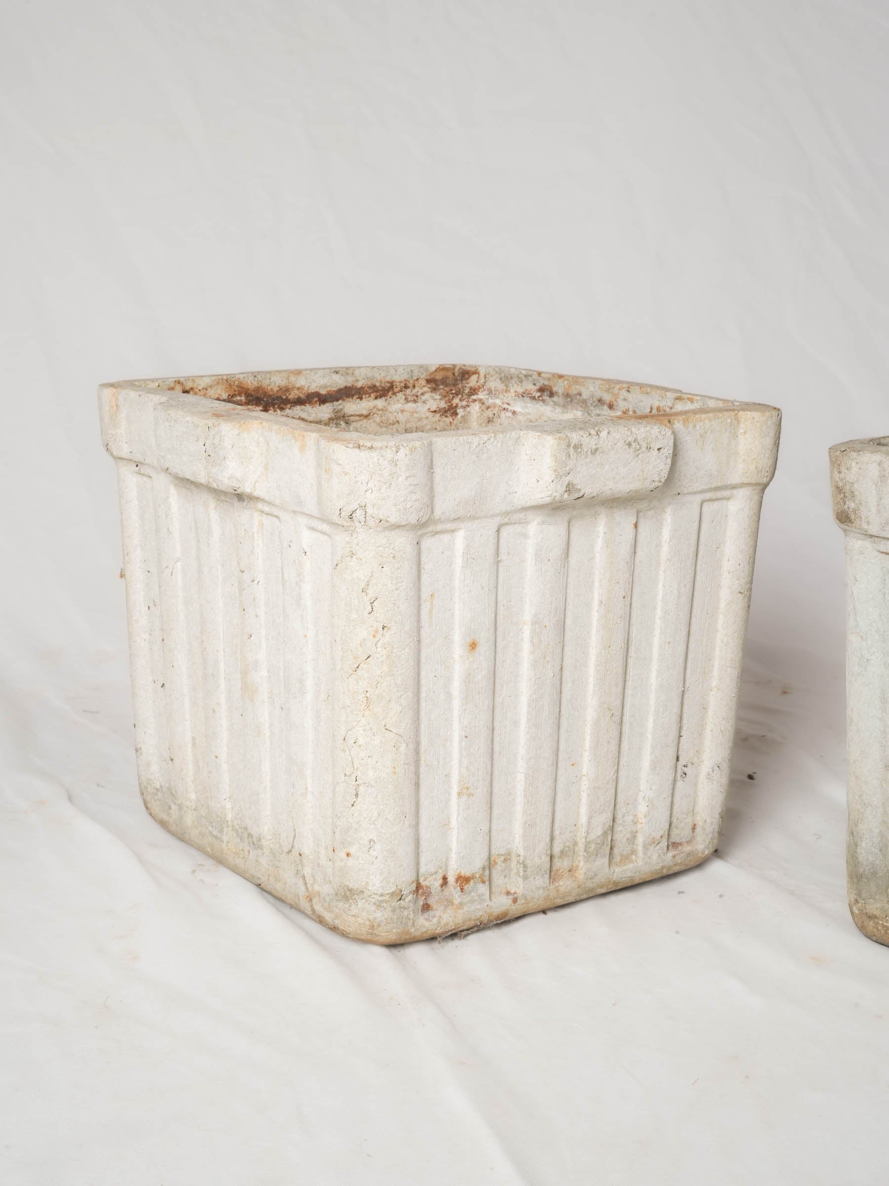 Pair of Mid-Century Square Garden Planters, Attributed to Willy Guhl - 14¼" x 17" x 17"