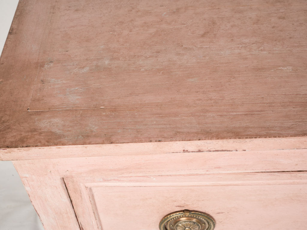 Antique Petite Louis XVI Commode Sauteuse w/ Blush Patina - 33¾" x 34¼"