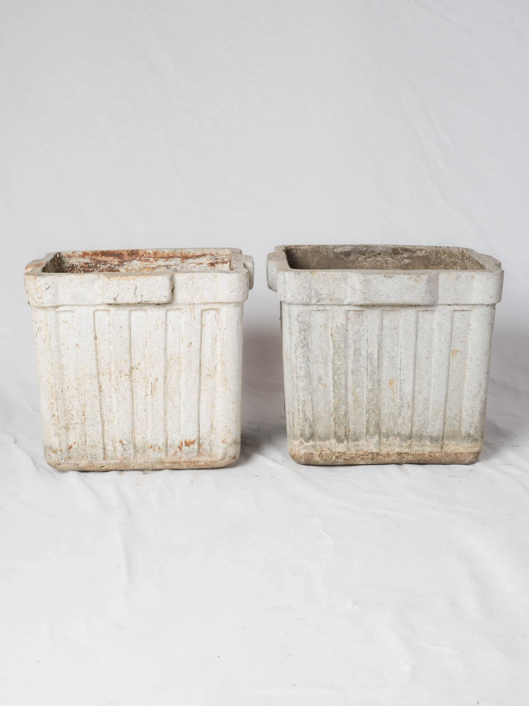 Pair of Mid-Century Square Garden Planters, Attributed to Willy Guhl - 14¼" x 17" x 17"