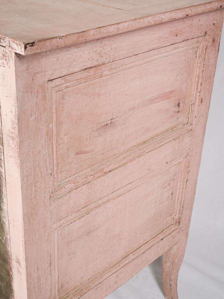 Antique Petite Louis XVI Commode Sauteuse w/ Blush Patina - 33¾" x 34¼"
