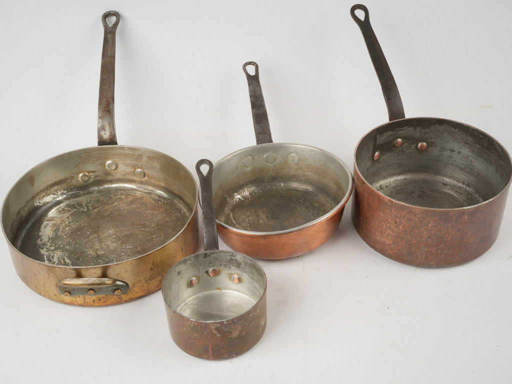 Revered old-world copper cookware set