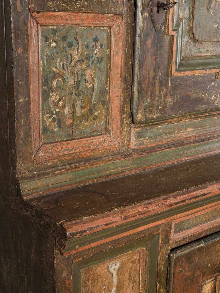 Timeworn patina Alpine-style cabinet  