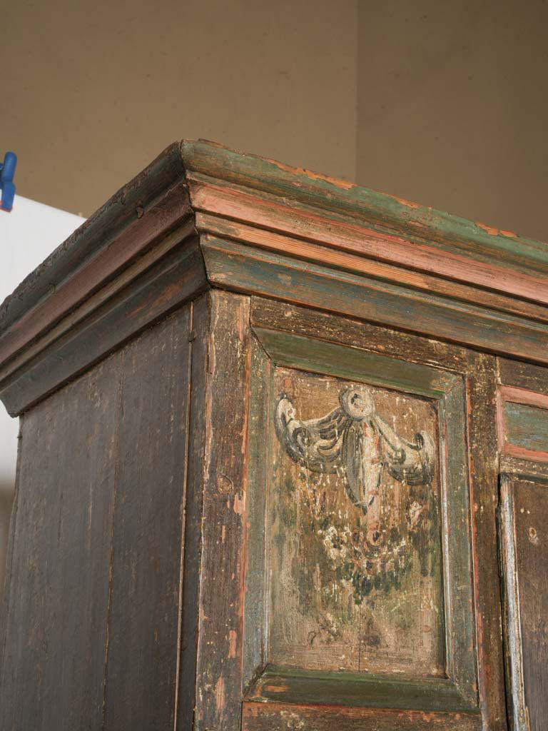 Original iron-hardware vintage cupboard  